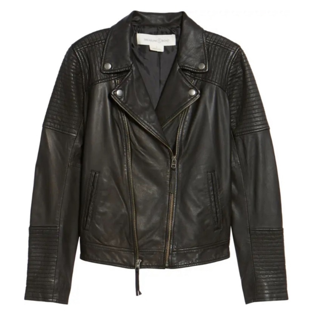 Treasure and Bond Leather Moto Jacket